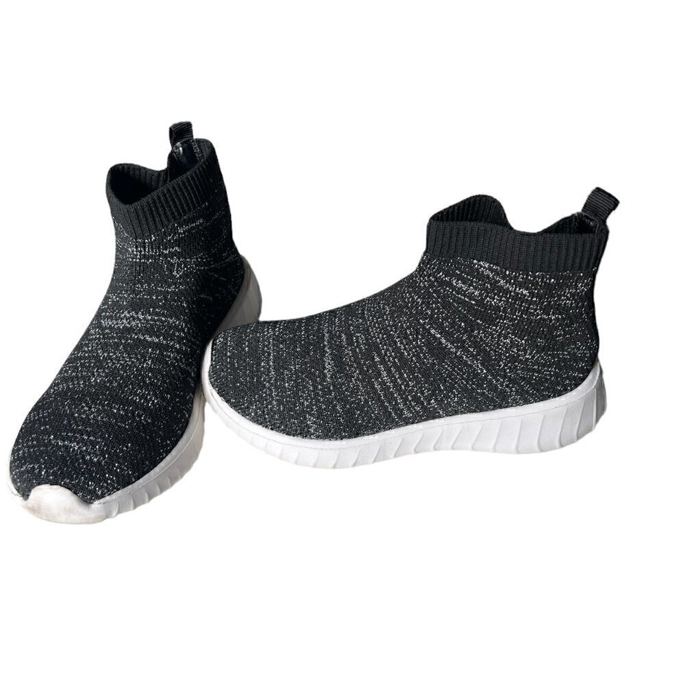 KIDS minimalist knit slip black Sneakers. size 12 - Picture 4 of 5